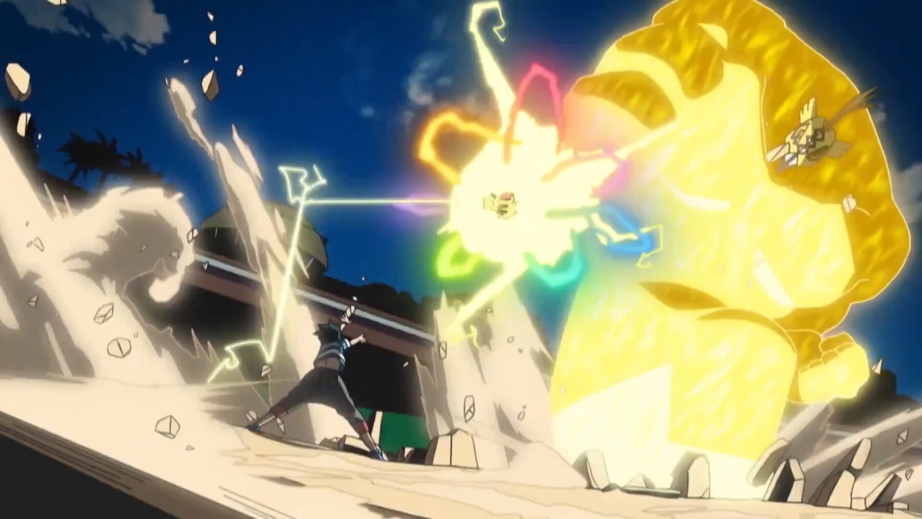ash vs kukui pikachu vs tapu koko