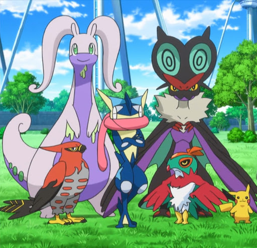 equipo de ash en kalos