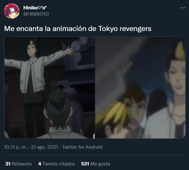 tweet mala animación tokyo revengers